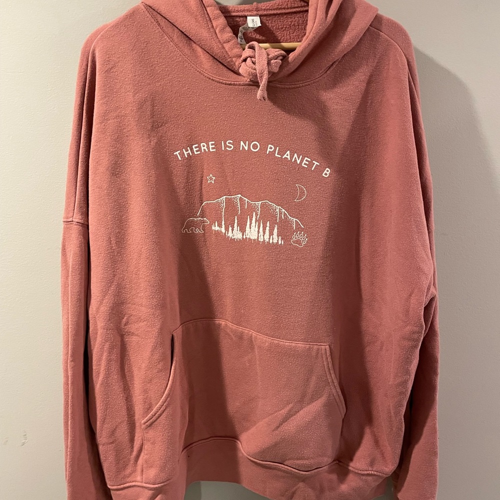Wholesome Culture pink sweatshirt XL ‘There’s no planet B’